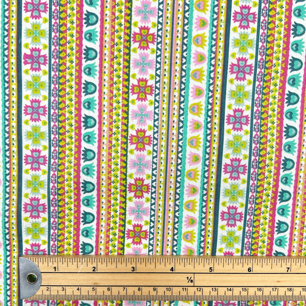 Floral Festival Cotton Poplin Fabric