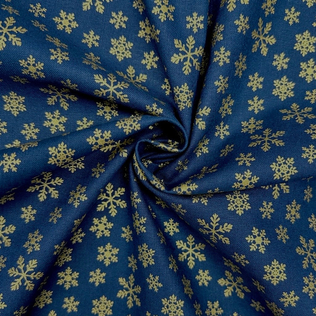 Snowflake Flurries Christmas Cotton Fabric