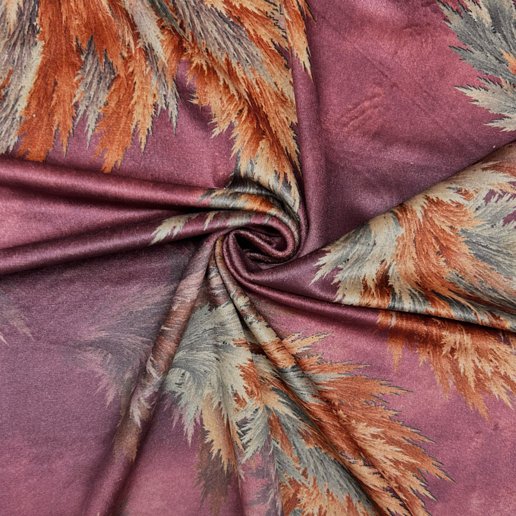 Soft Feathers Stretch Velvet Fabric