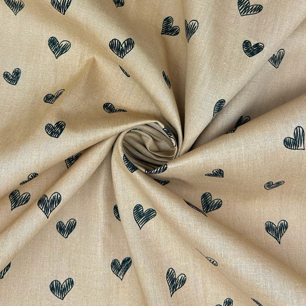 Little Hearts Cotton Poplin Fabric