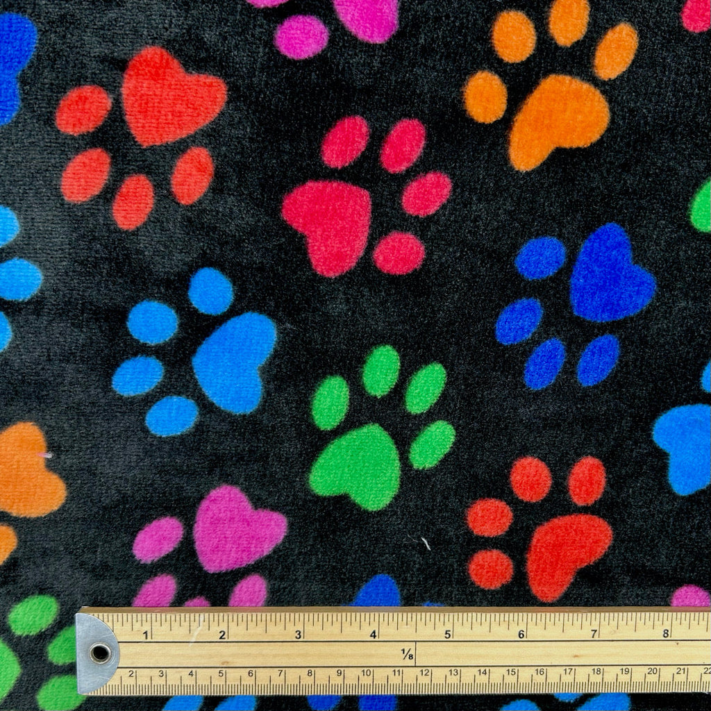 Colourful Paws Cuddle Fleece Fabric