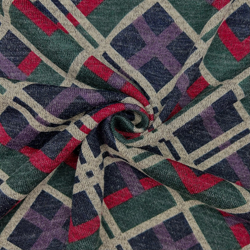 Cross Grid Premium Knit Jersey Fabric
