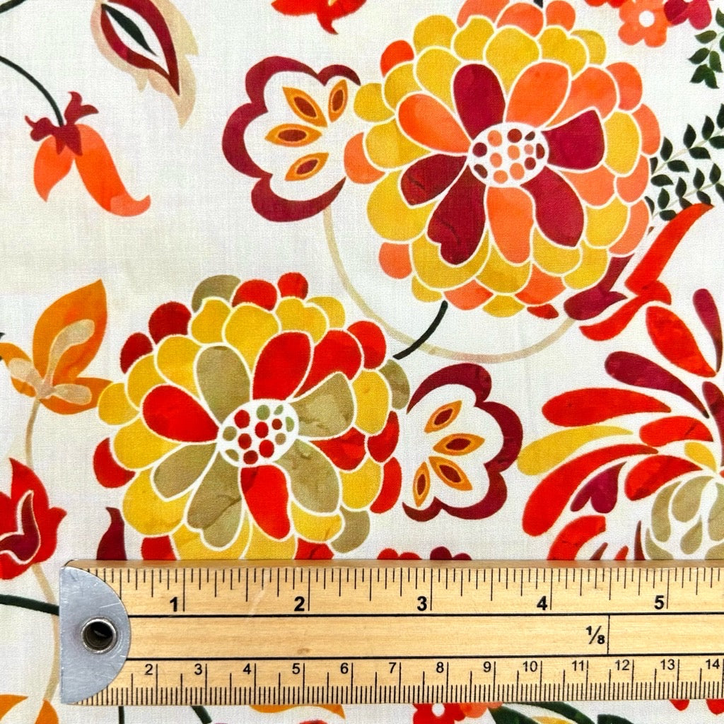 Ornamental Blooms Cotton Lawn Fabric
