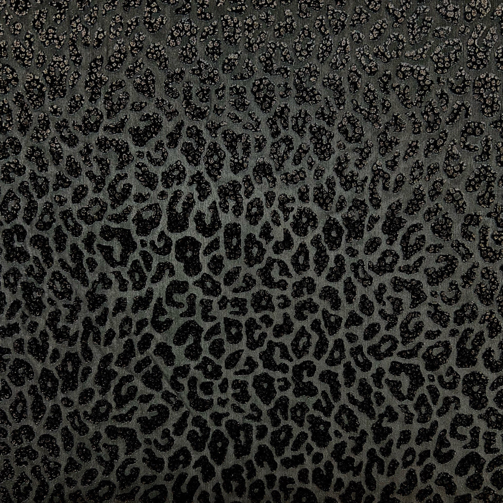 Sparkle Cheetah Burnout Velvet Fabric