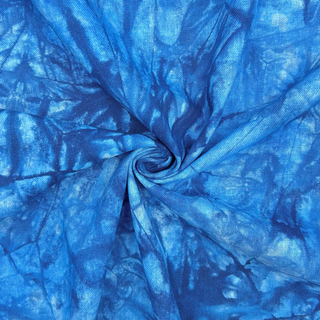 Ink Wave Tie-Dye Linen Mix Fabric