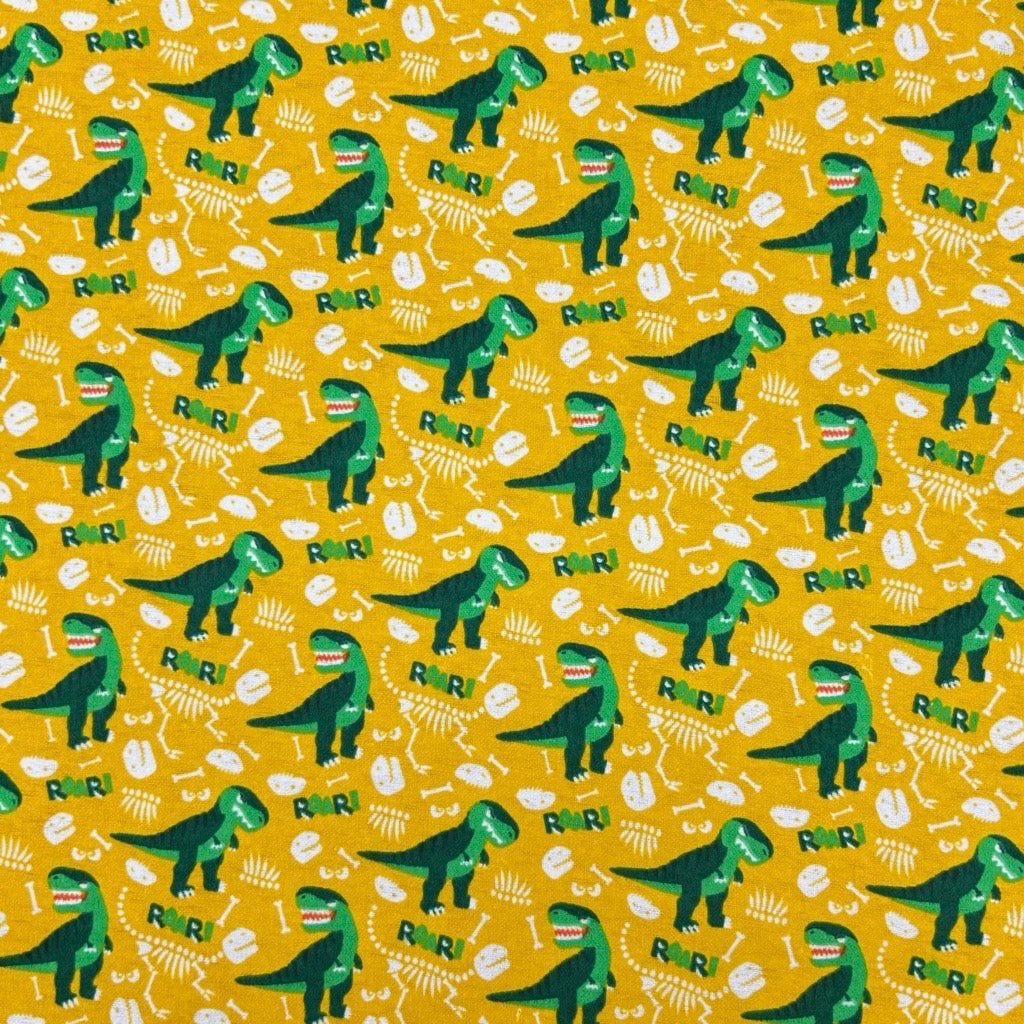 Little Roars Brushed Cotton Blend Fabric