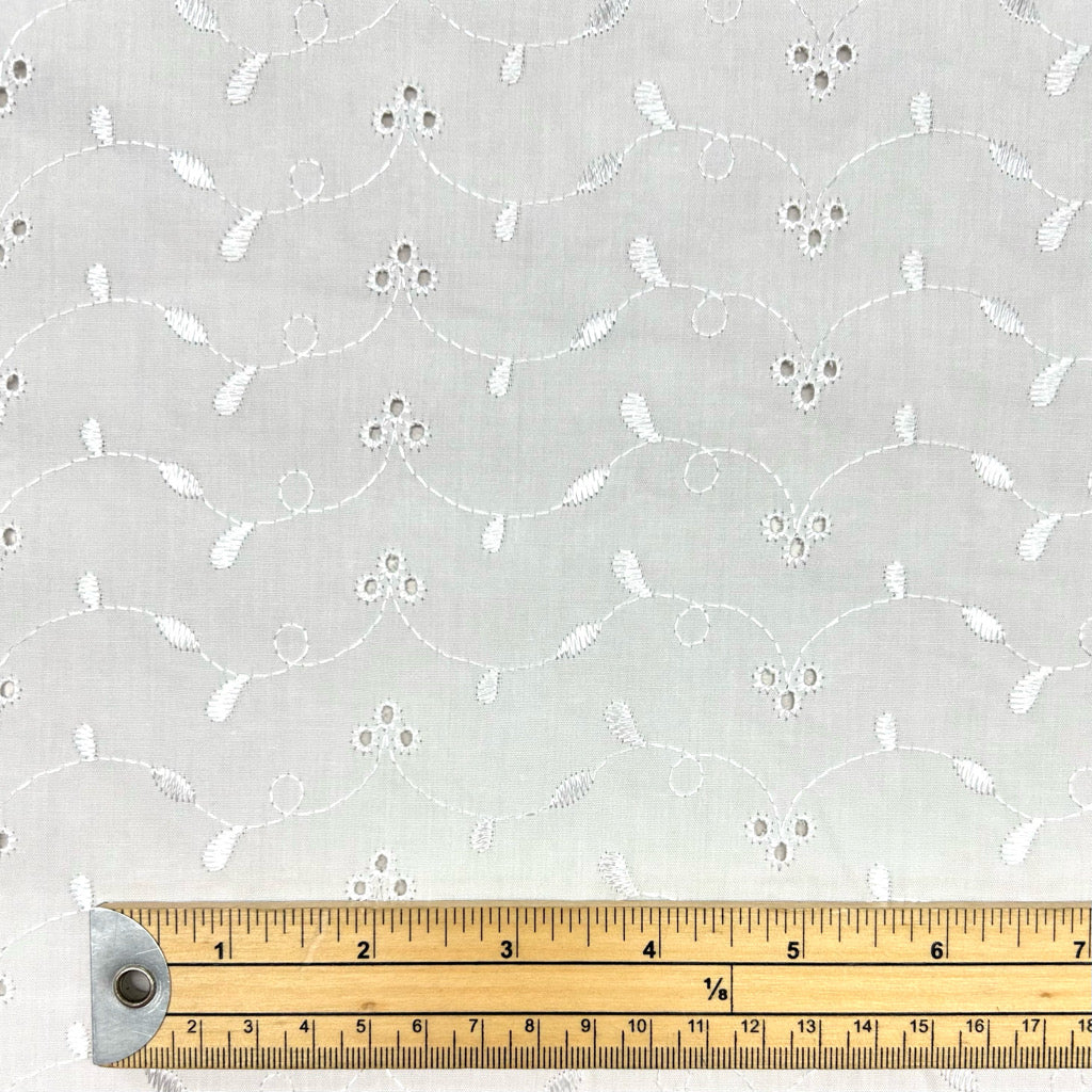 Broderie Anglaise Cotton Blend Fabric