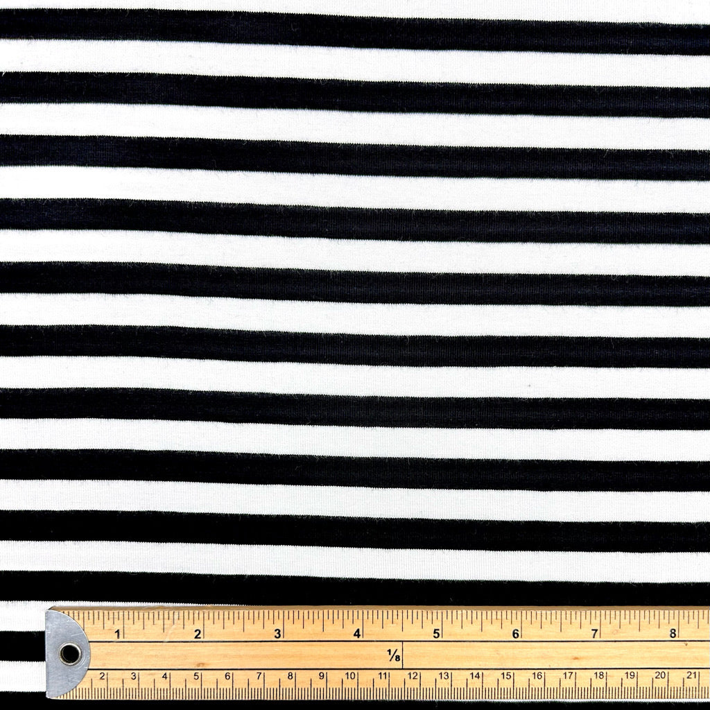 Classic Striped Cotton Jersey Fabric