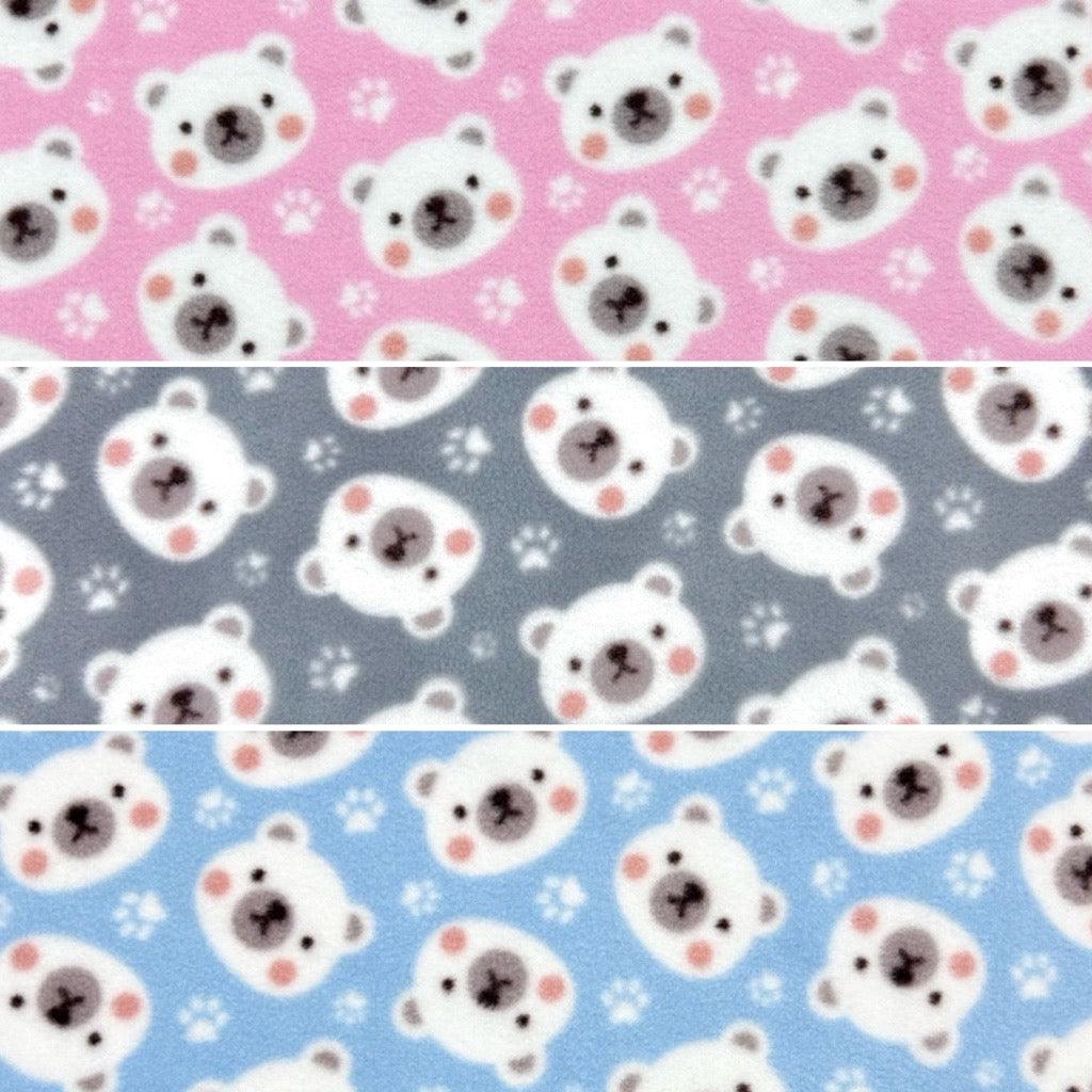 Bear Faces Anti Pill Polar Fleece Fabric - Pound Fabrics