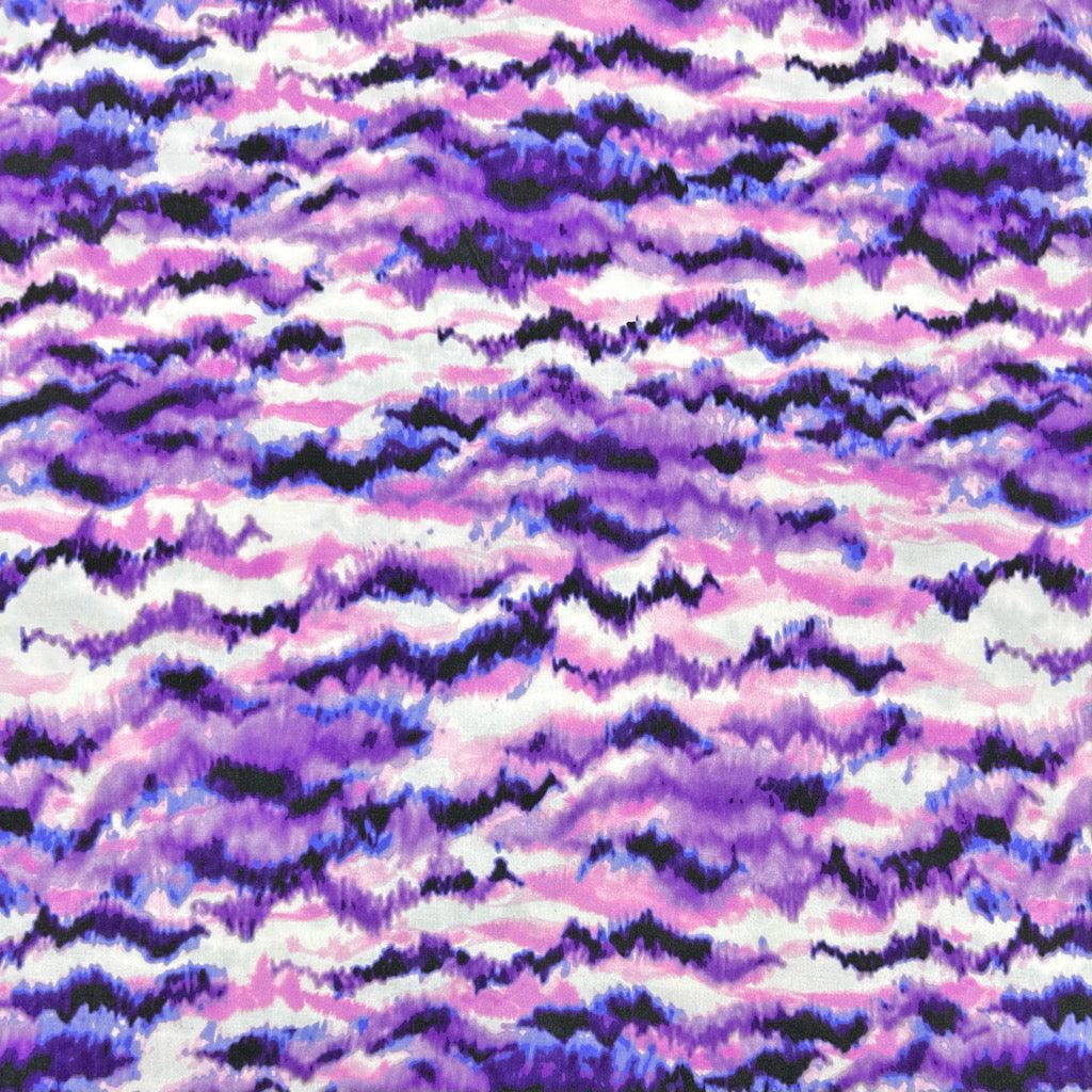 Abstract Waves Viscose Poplin Fabric - Pound Fabrics