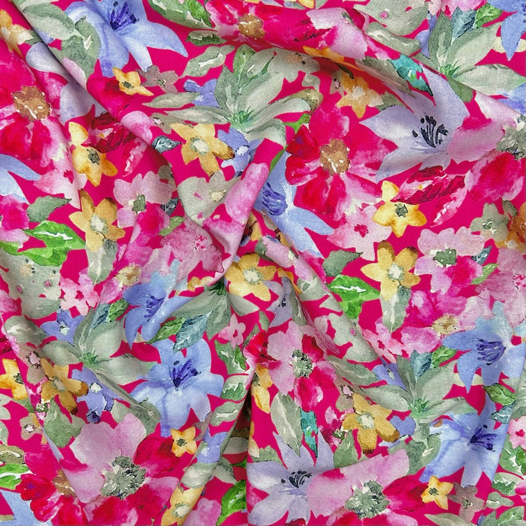 Summer Garden Viscose Fabric