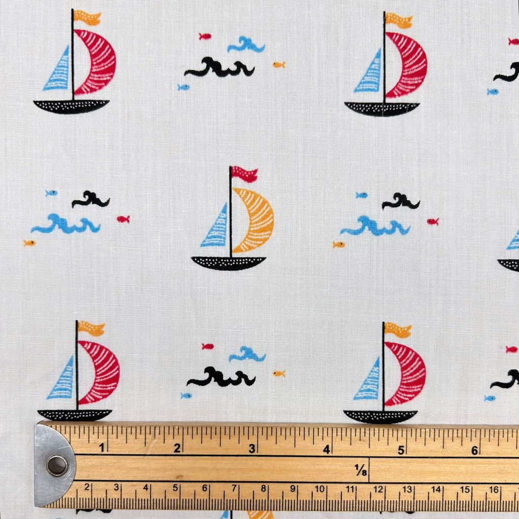 Little Boats Polycotton Fabric