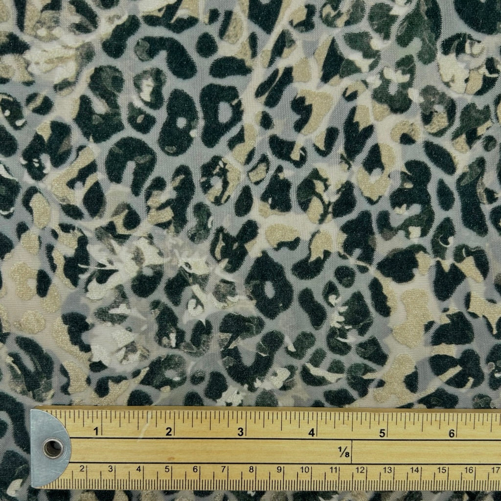 Wild Spot Burnout Velour Fabric