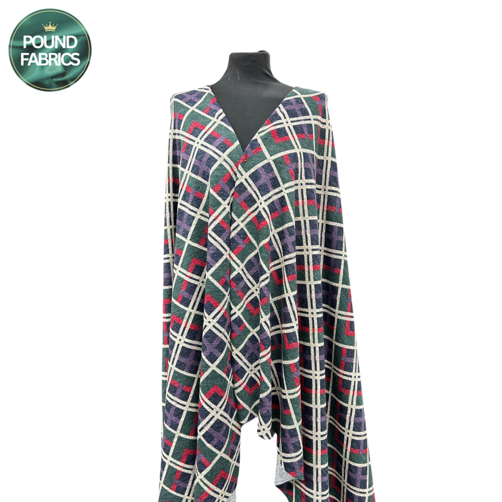 Cross Grid Premium Knit Jersey Fabric