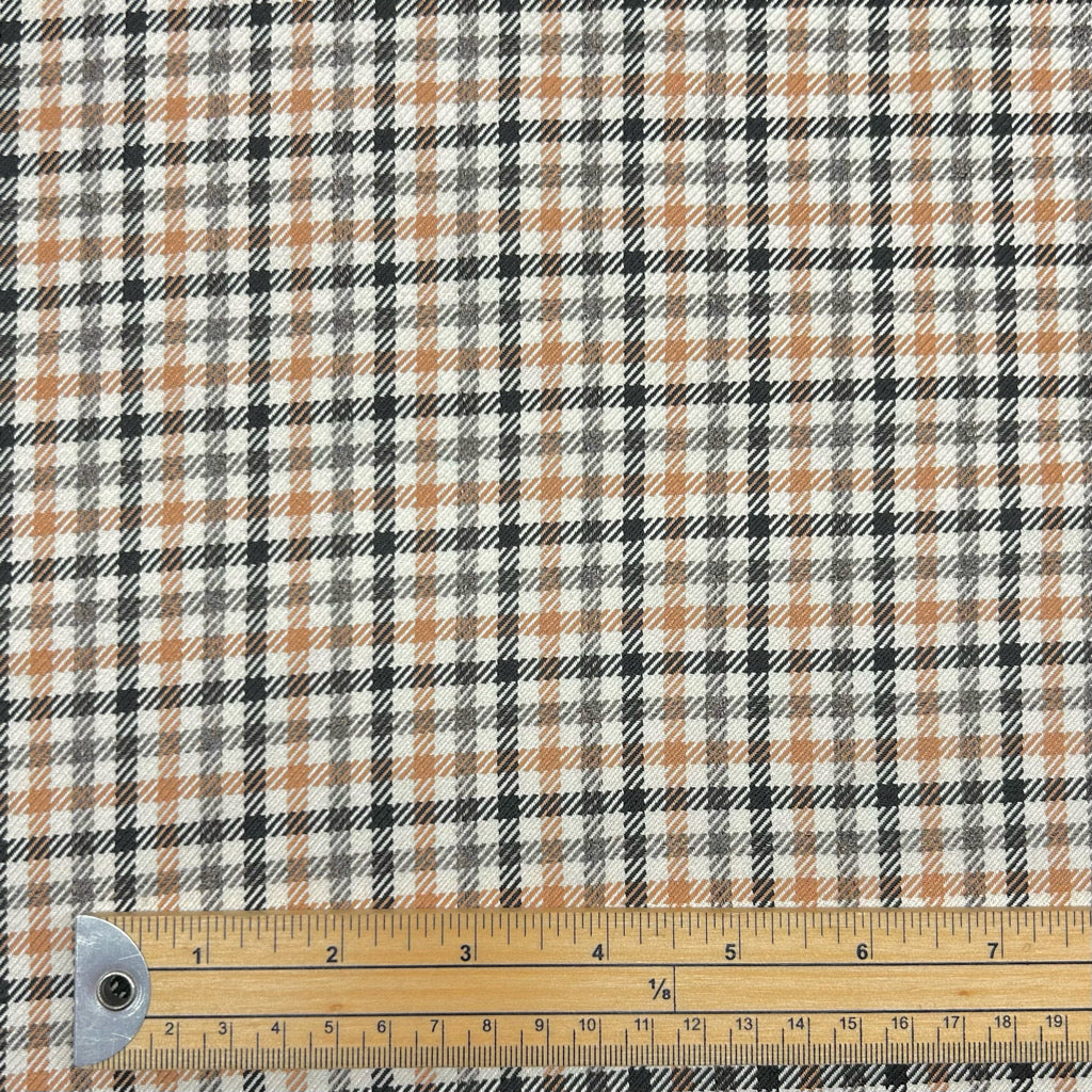 Small Checkered Suiting Fabric - Pound Fabrics