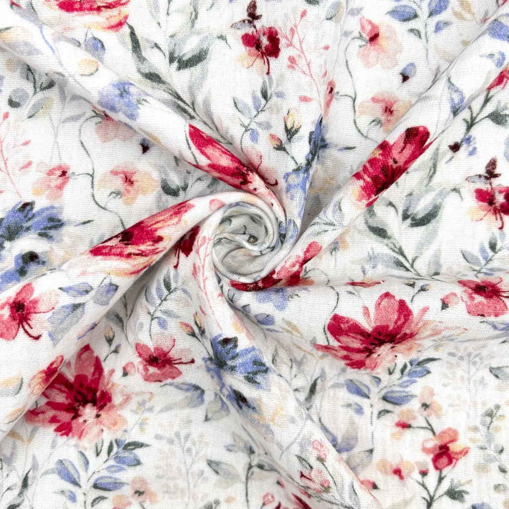 Floral Cloud Double Gauze Fabric