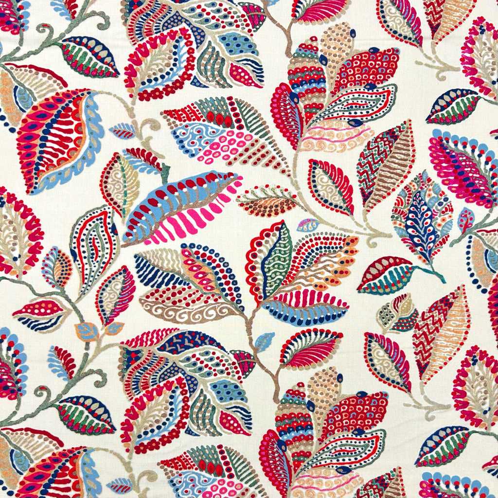 Folk Garden Viscose Fabric
