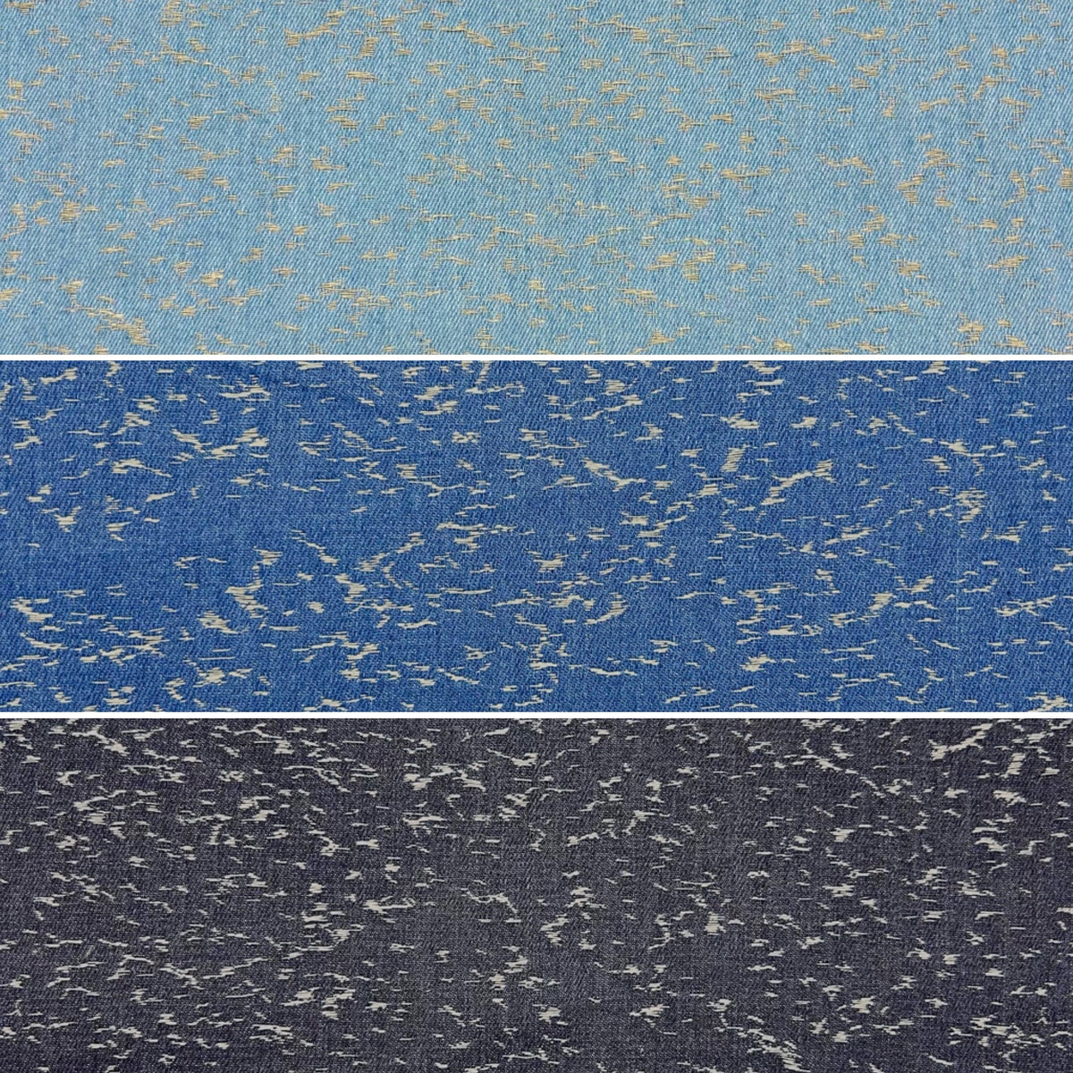 Abstract Scratch Jacquard Denim Fabric