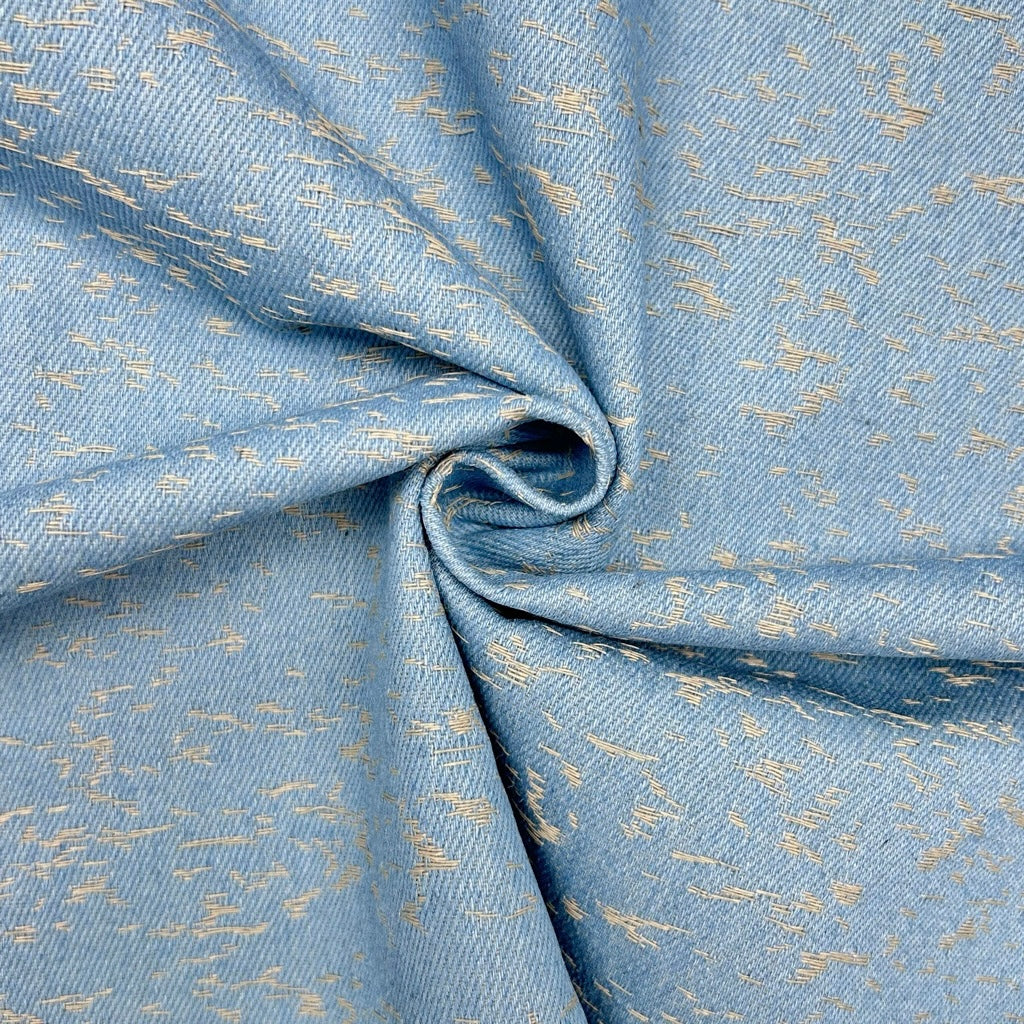 Abstract Scratch Jacquard Denim Fabric