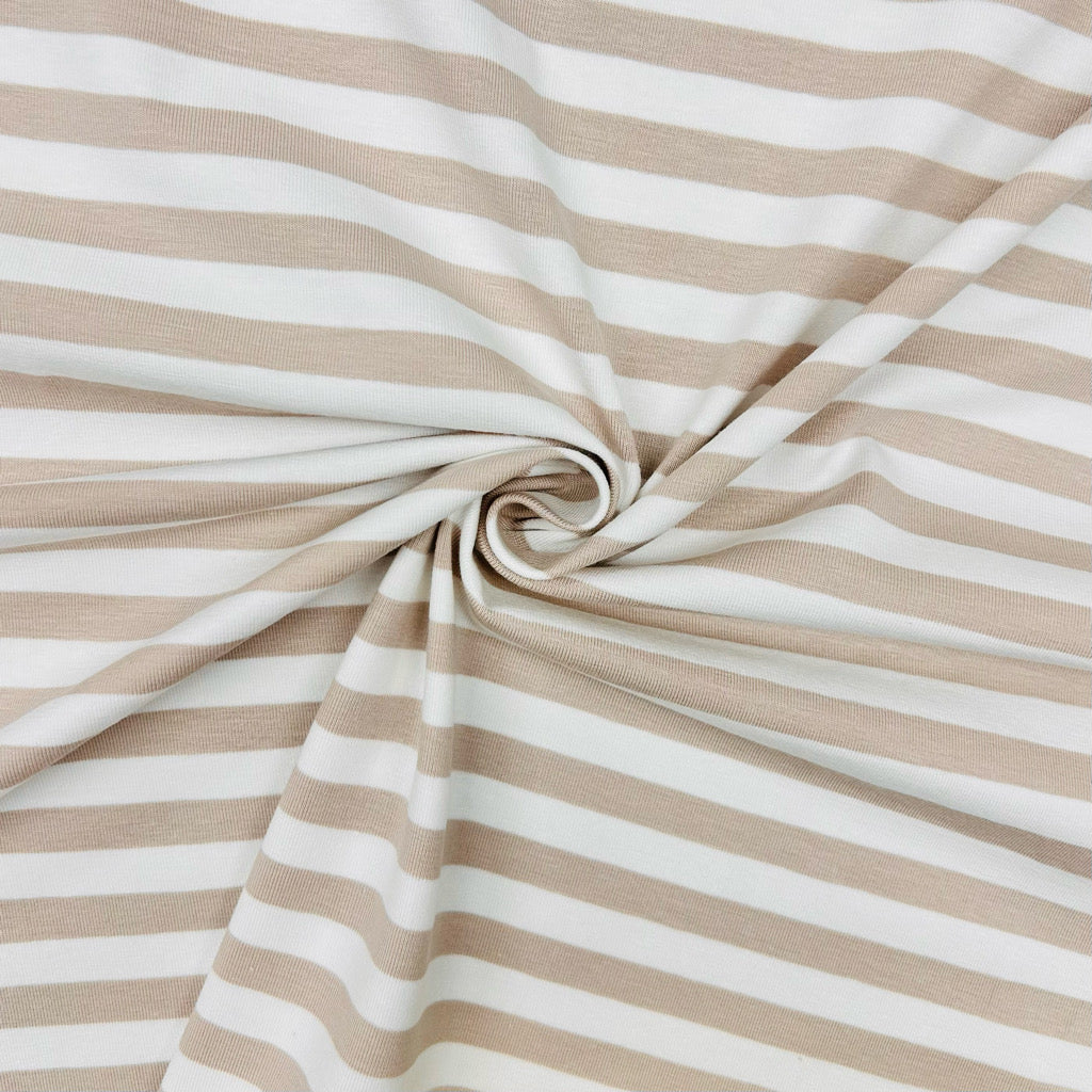 Classic Striped Cotton Jersey Fabric