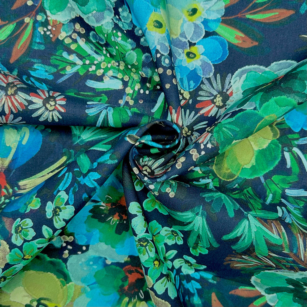 Lush Blooms Cotton Lawn Fabric