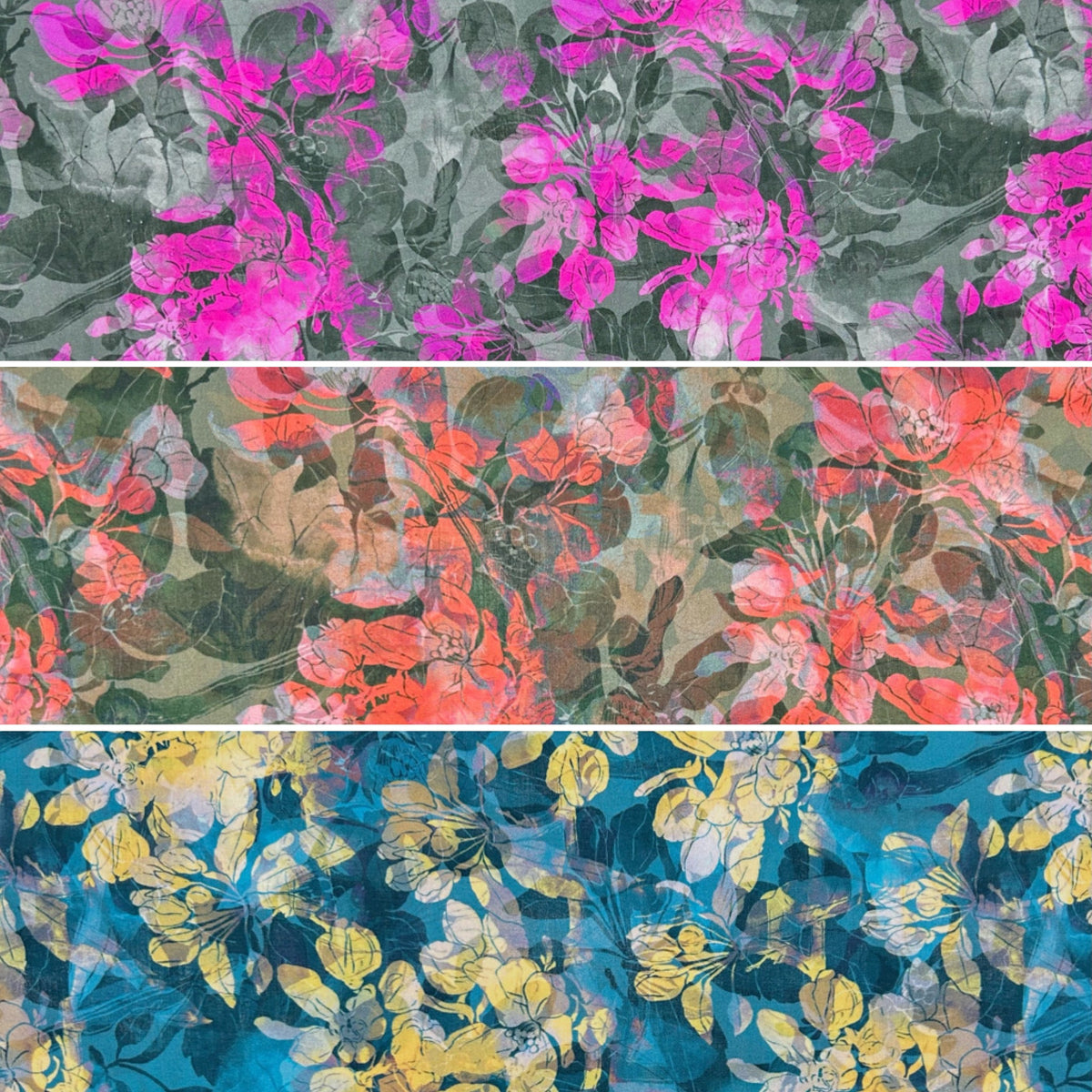 Shadow Bloom Cotton Lawn Fabric