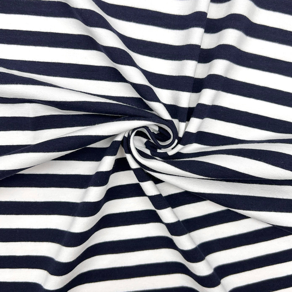 Classic Striped Cotton Jersey Fabric