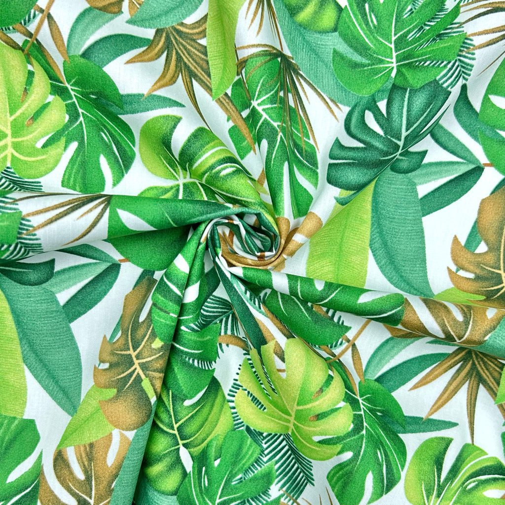 Tropical Canopy Rose & Hubble Cotton Poplin Fabric