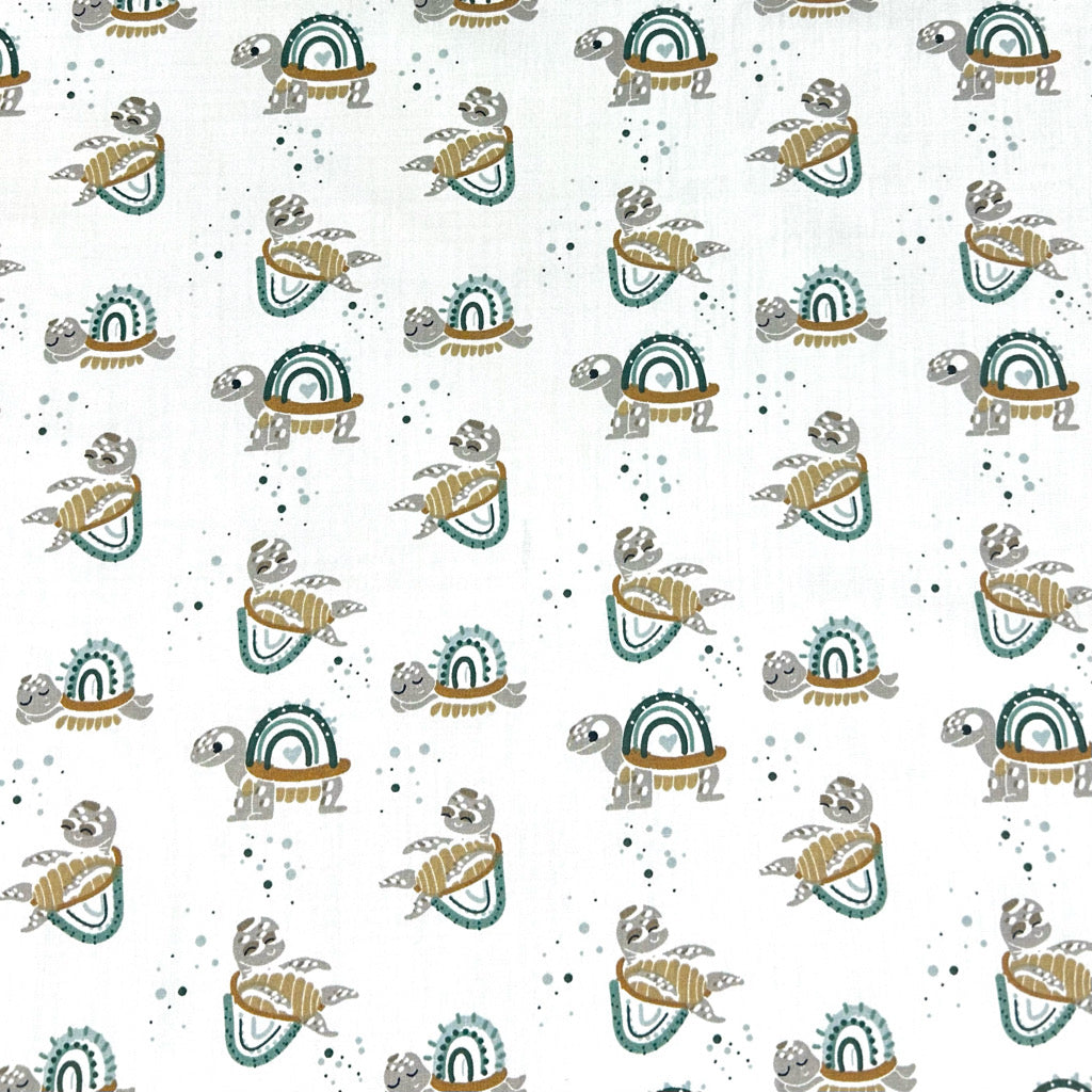 Turtle Bliss Cotton Poplin Fabric
