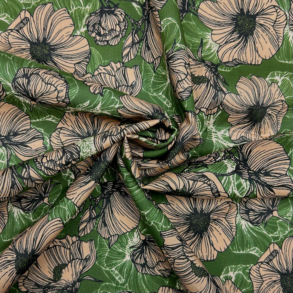 Classic Botanical Cotton Lawn Fabric