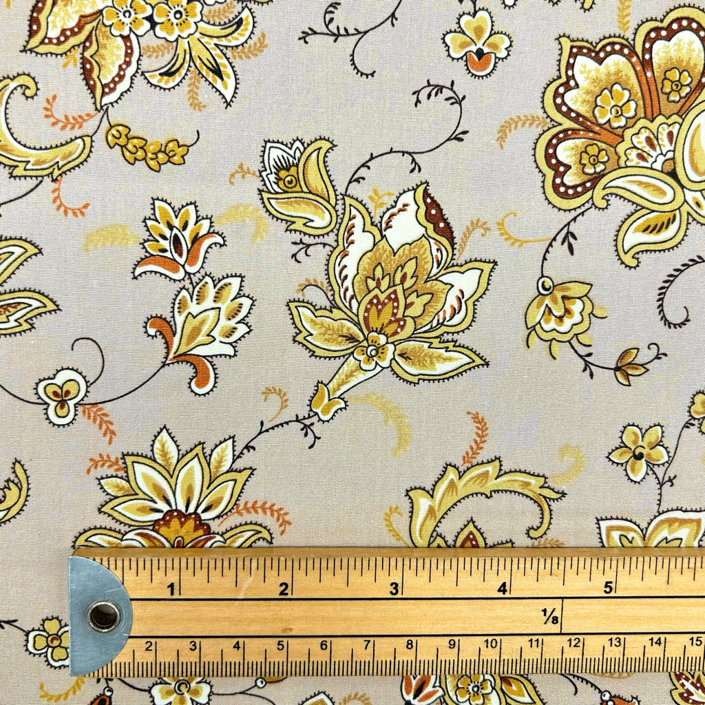 Persian Garden Rose & Hubble Cotton Poplin Fabric
