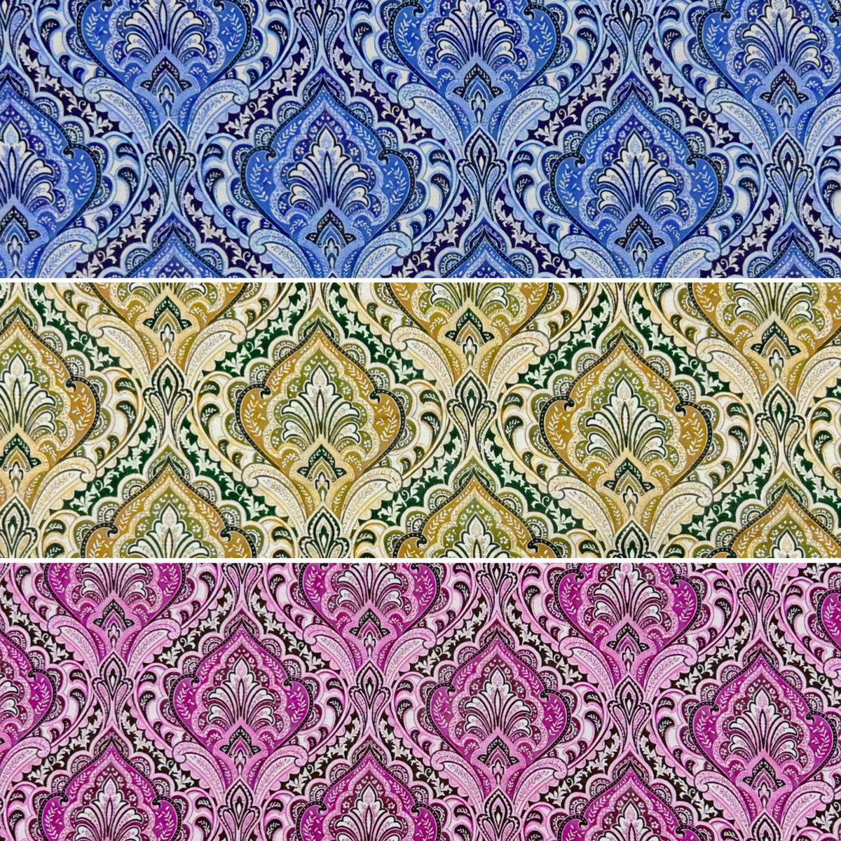 Heritage Damask Cotton Lawn Fabric