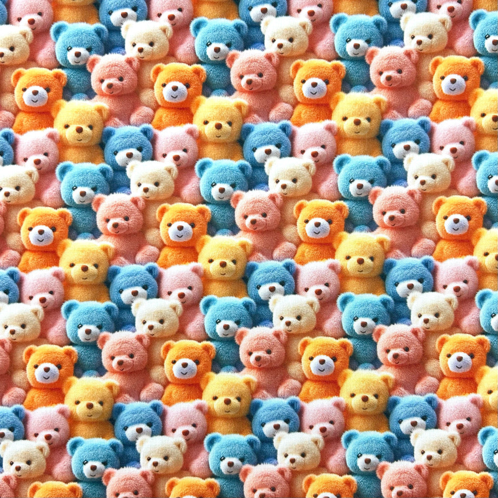 Teddy Friends Polycotton Fabric