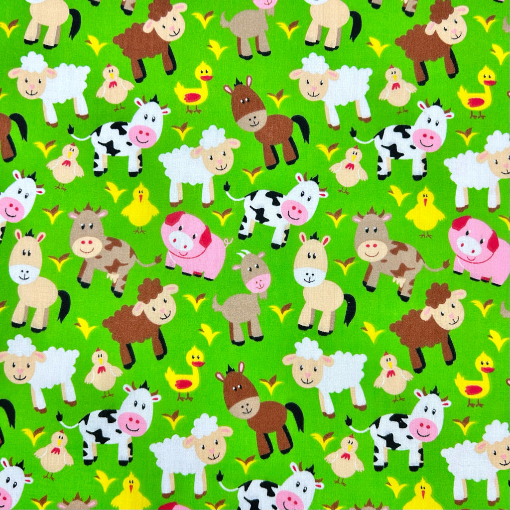 Happy Farm Polycotton Fabric