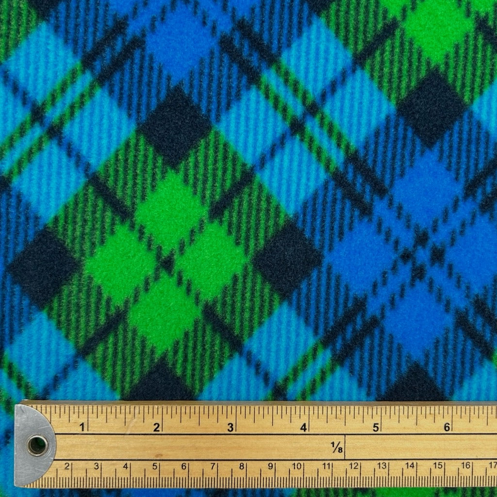 Bright Check Anti Pill Polar Fleece Fabric