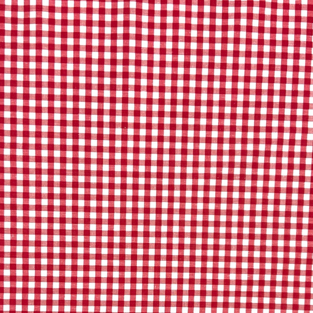 Gingham Print Polycotton Fabric