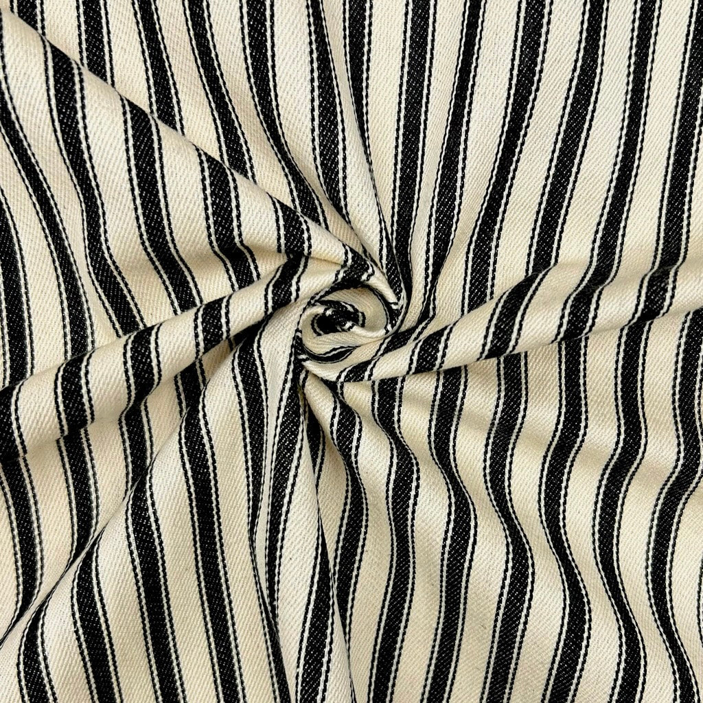 Ticking Stripes Cotton Canvas Fabric