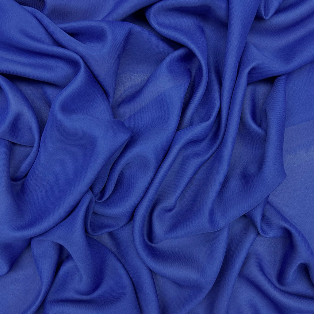 Plain Royal Blue Satin Fabric