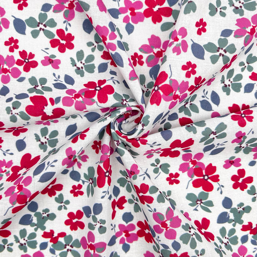 Flower Party Cotton Linen Blend Fabric