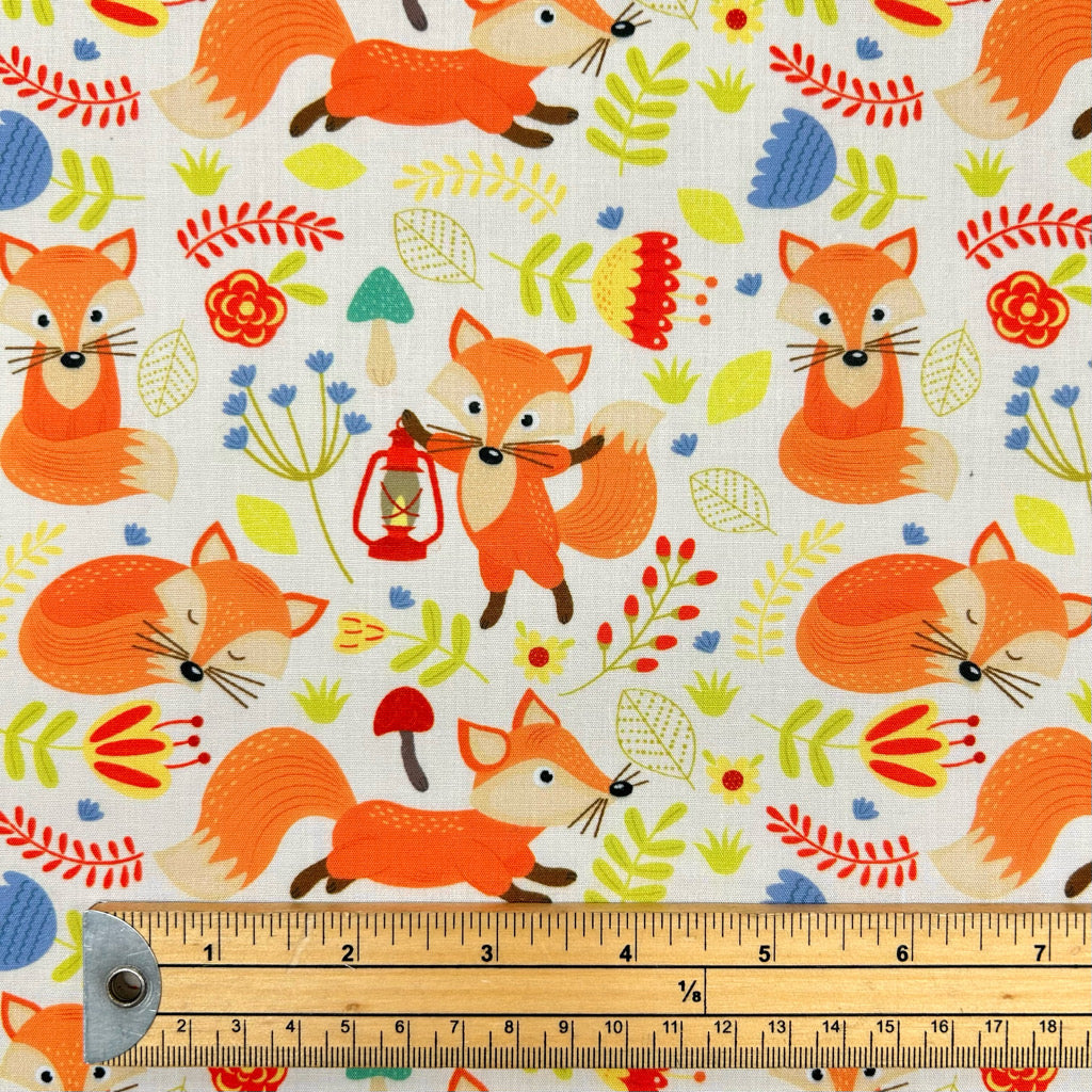 Fox Friends Polycotton Fabric