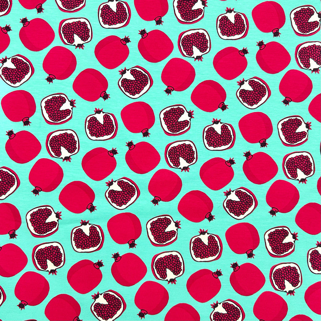 Pomegranate Pop French Terry Fabric