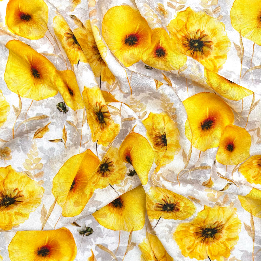 Sunshine Floral Viscose Fabric