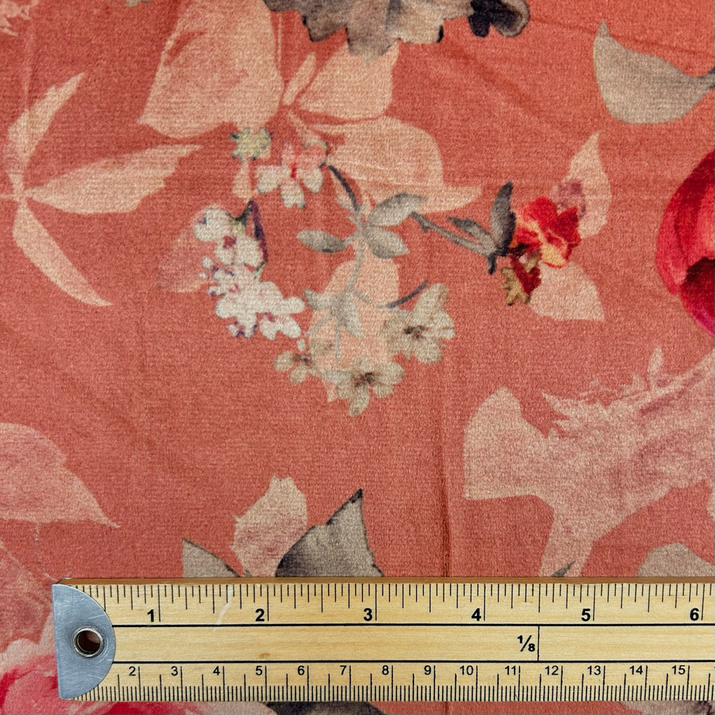 Blossom Mix Stretch Velvet Fabric