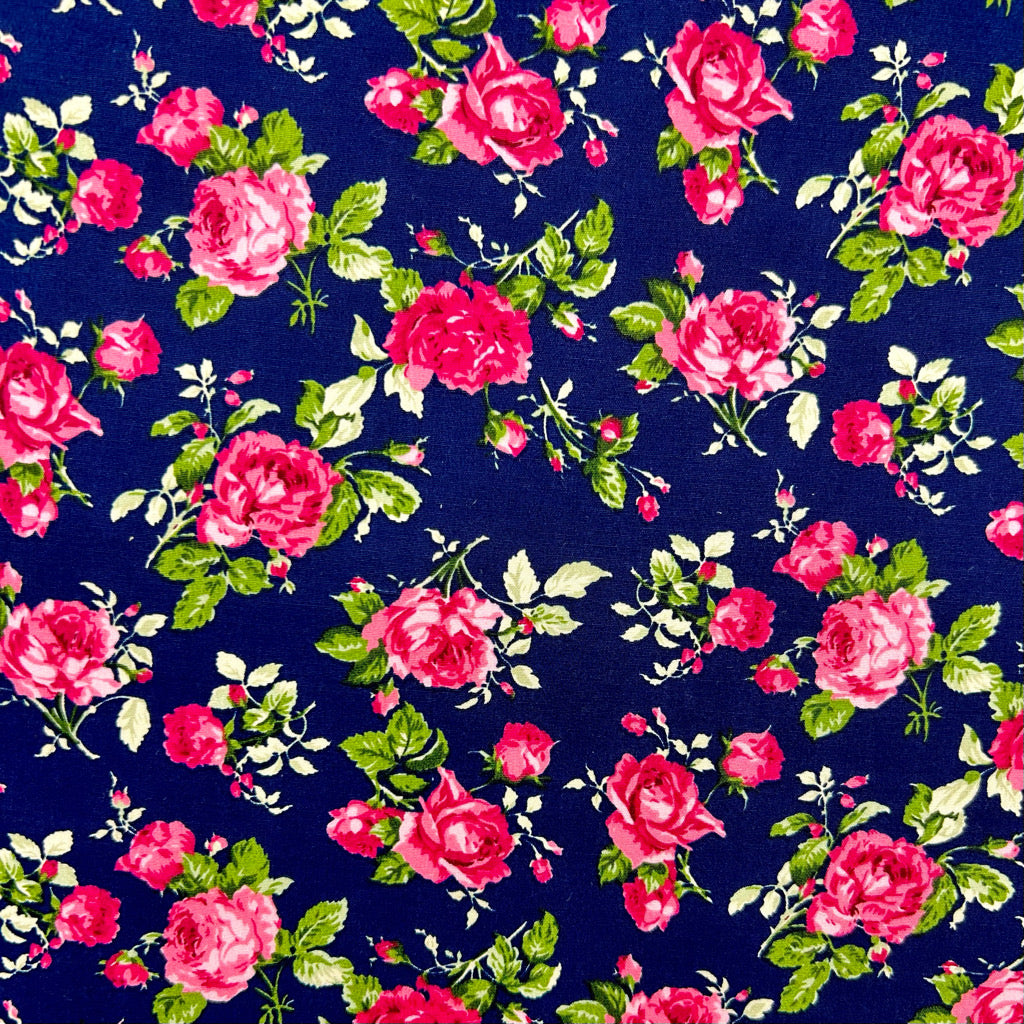 Rosette Elegance Cotton Poplin Fabric