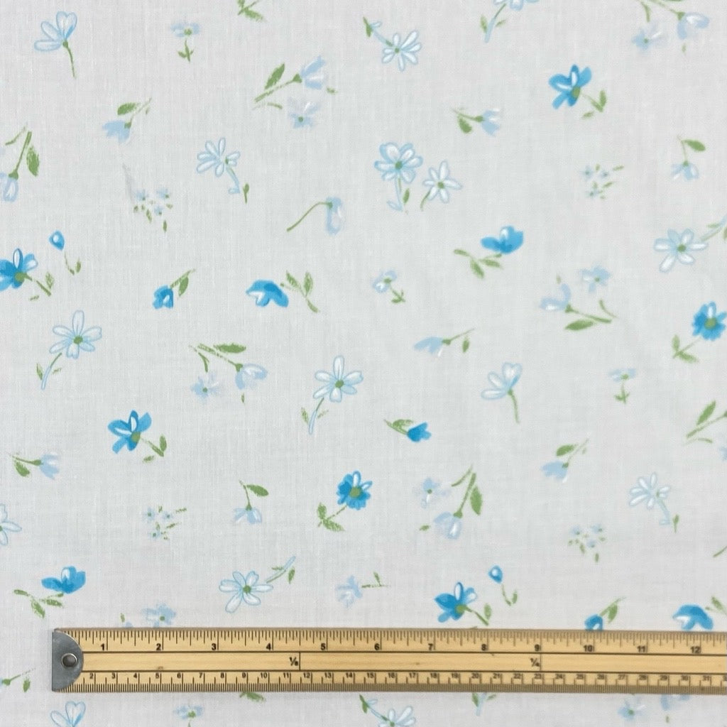 Flower Drawings Polycotton Fabric