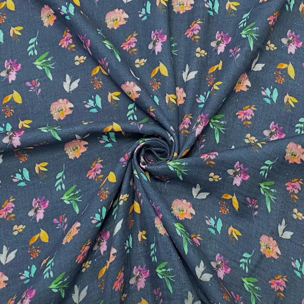 Spring Floral Garden Double Gauze Fabric - Pound Fabrics