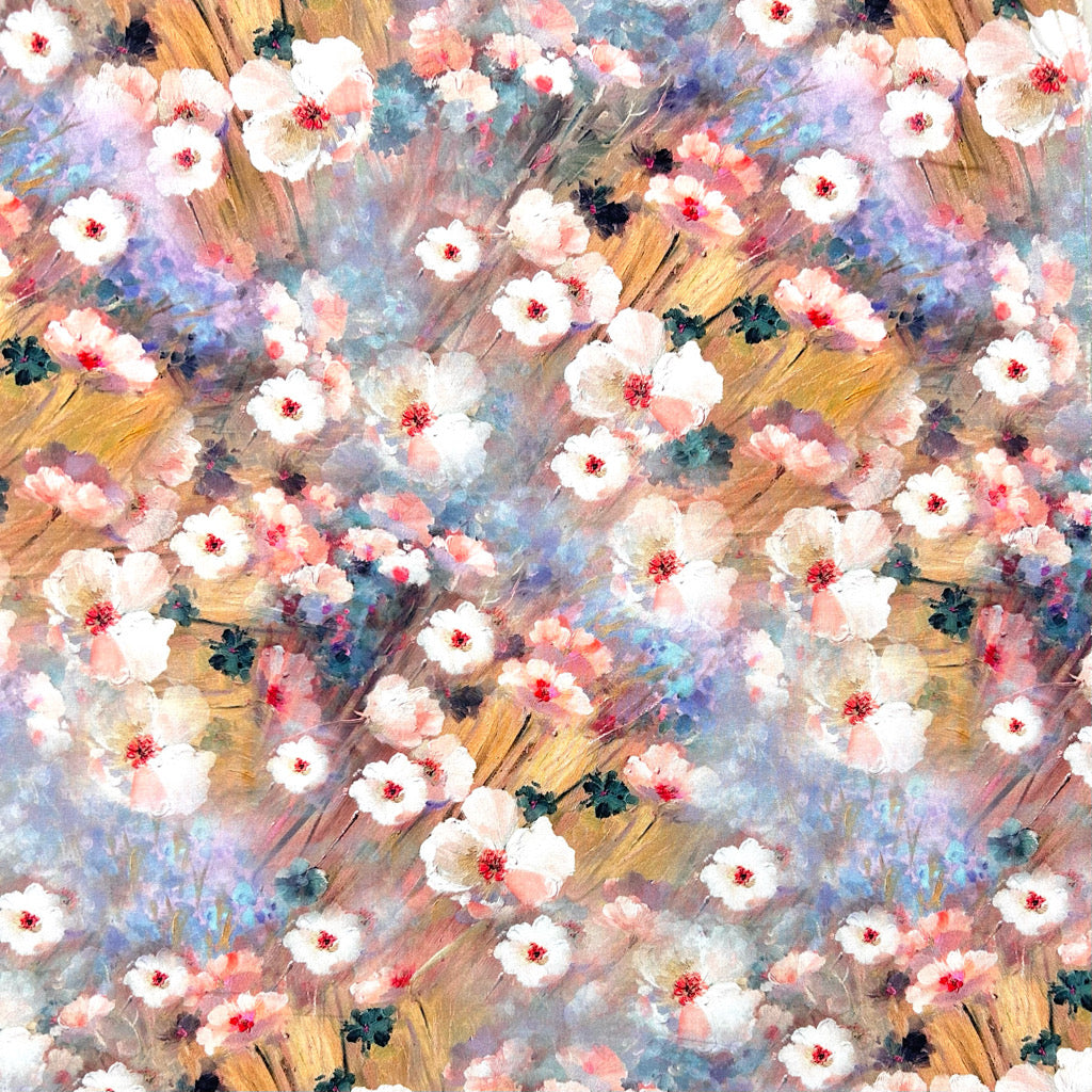 Classic Bouquet Viscose Poplin Fabric