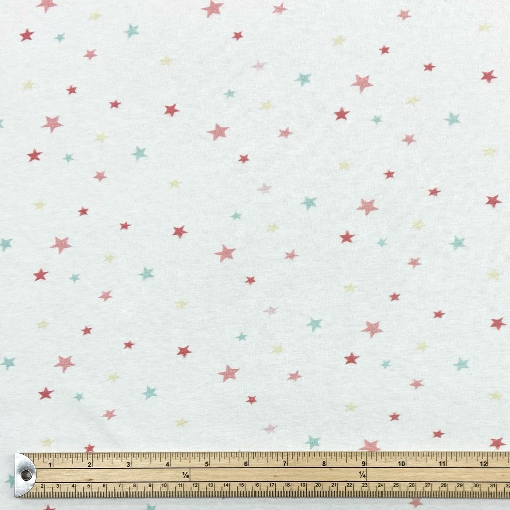 Colour-Burst Stars 100% Cotton Jersey Fabric