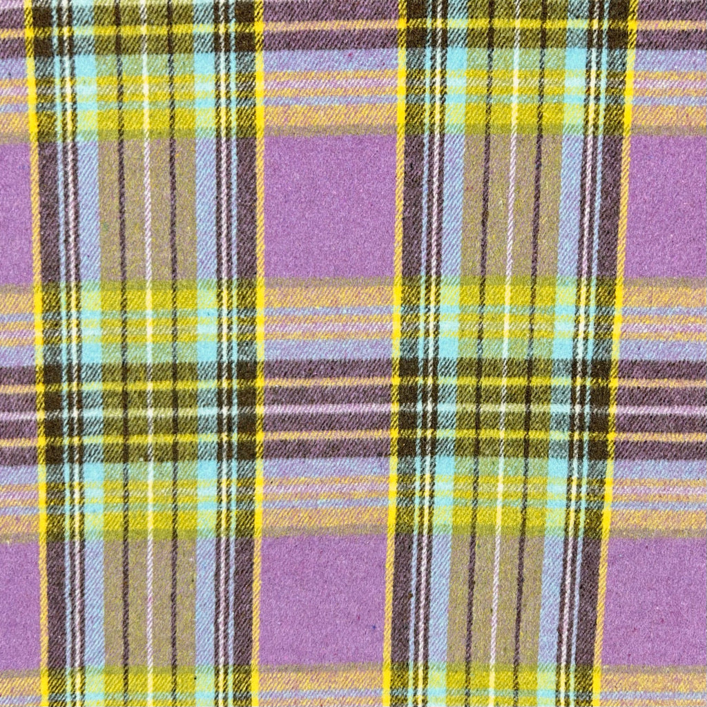 Blush Checkered Brushed Cotton Blend Fabric