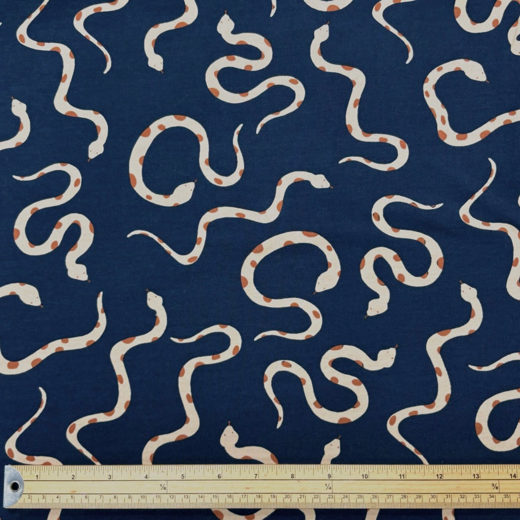 Snakes Cotton Jersey Fabric